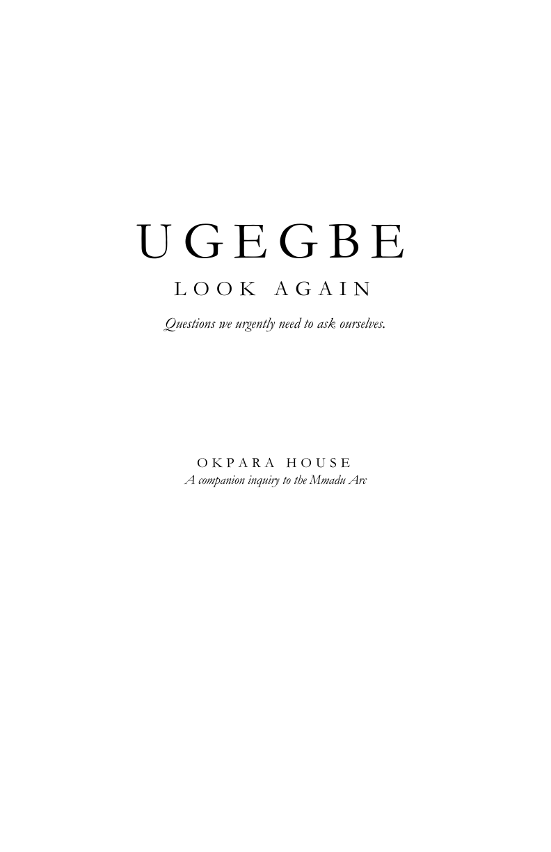 Ugegbe publication cover
